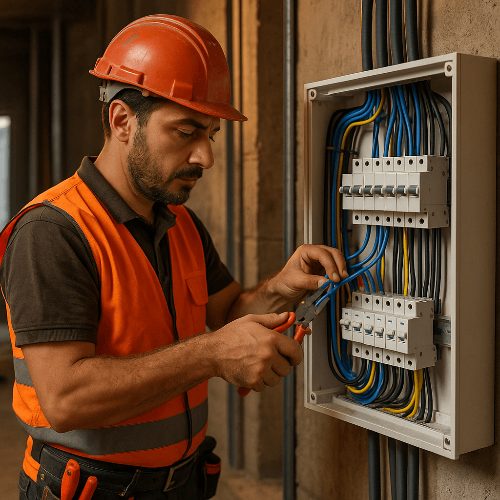 Cantiere — Posa e cablaggio