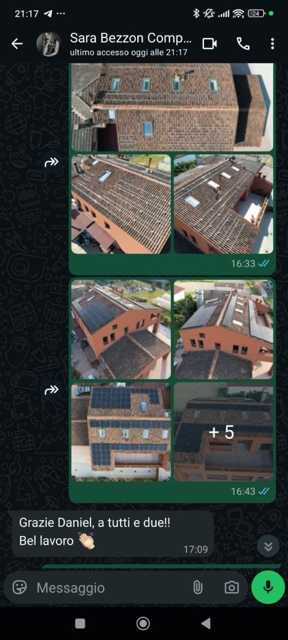 Impianto fotovoltaico villa bifamiliare — Padova